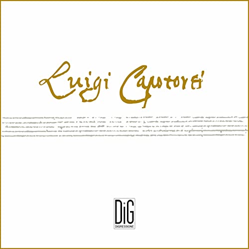 CD cover: white background with gold script and musical staff.