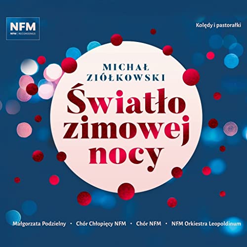 CD cover for Michał Ziółkowski’s “Światło zimowej nocy” with colorful bokeh.