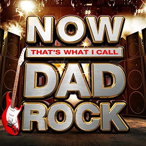 CD cover for “NOW That’s What I Call Dad Rock” with guitar.