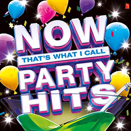 CD cover for “NOW That’s What I Call Party Hits” with balloons.