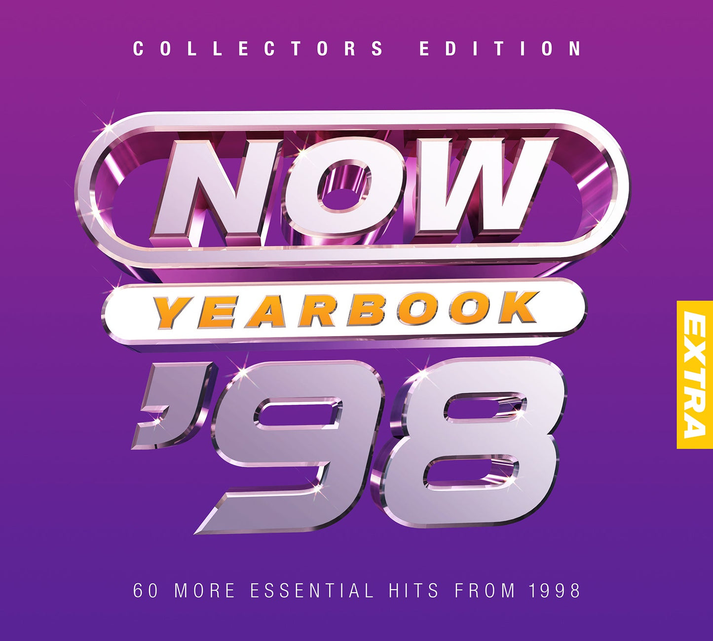 “Now Yearbook Extra 1998” CD cover with silver lettering on purple background.