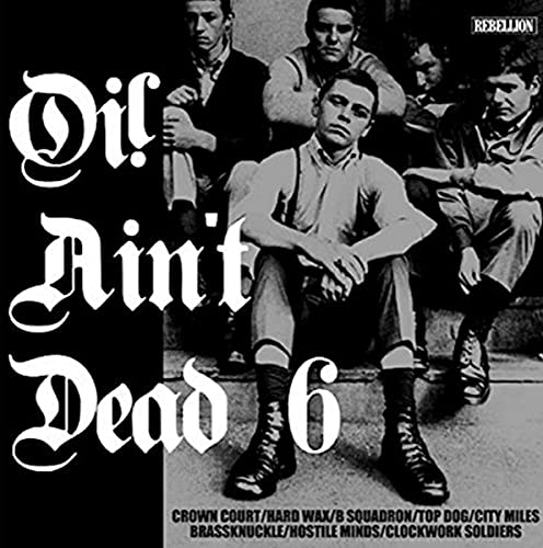 Black and white album cover featuring a group of young men in 1980s punk style.