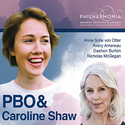CD cover featuring portraits of two women and orchestral branding.