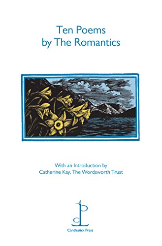 Book cover titled Ten Poems by The Romantics featuring a daffodil and lake illustration.