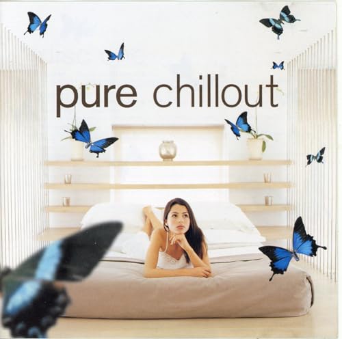 CD cover: woman relaxing with butterflies in a bright, airy room.