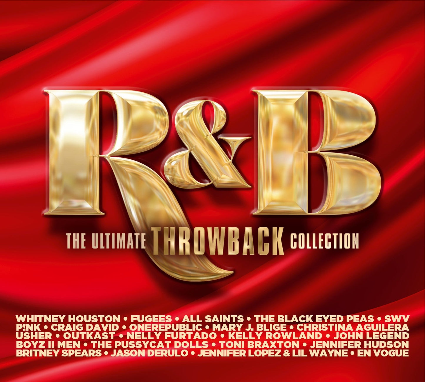 CD cover for R&B compilation album with gold lettering and red background.