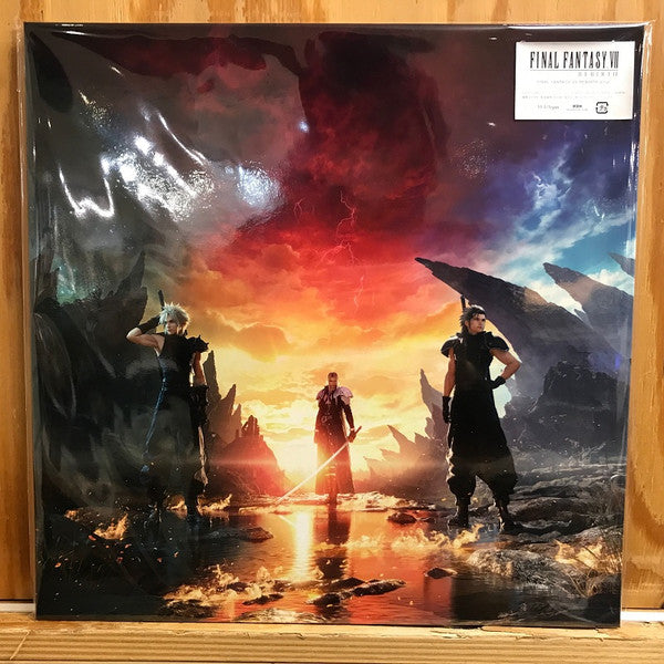 Vinyl record for “Final Fantasy VII Rebirth” with character artwork.