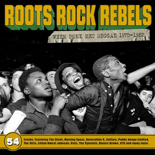 CD cover for “Roots Rock Rebels” featuring a live music performance.
