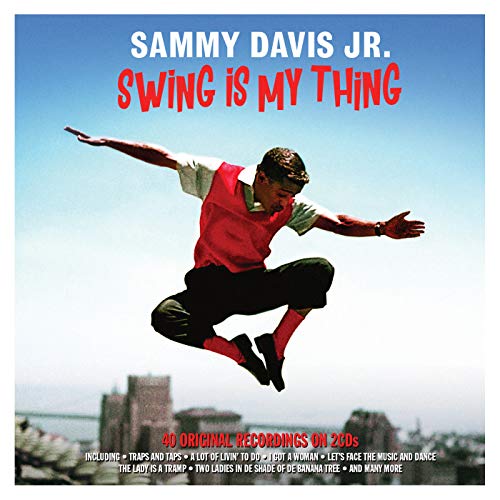 Sammy Davis Jr. album cover, "Swing Is My Thing," featuring him mid-leap.