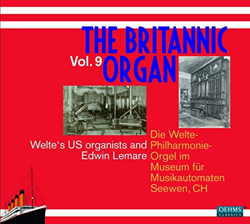 CD cover for "The Britannic Organ Vol. 9" featuring organ images and a ship.