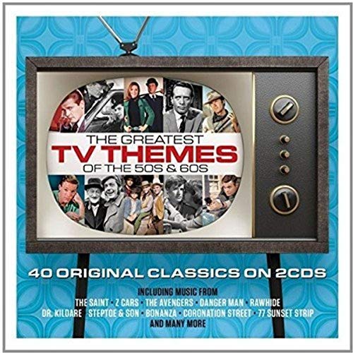 CD cover featuring a vintage television displaying images of 1950s and 60s TV stars.