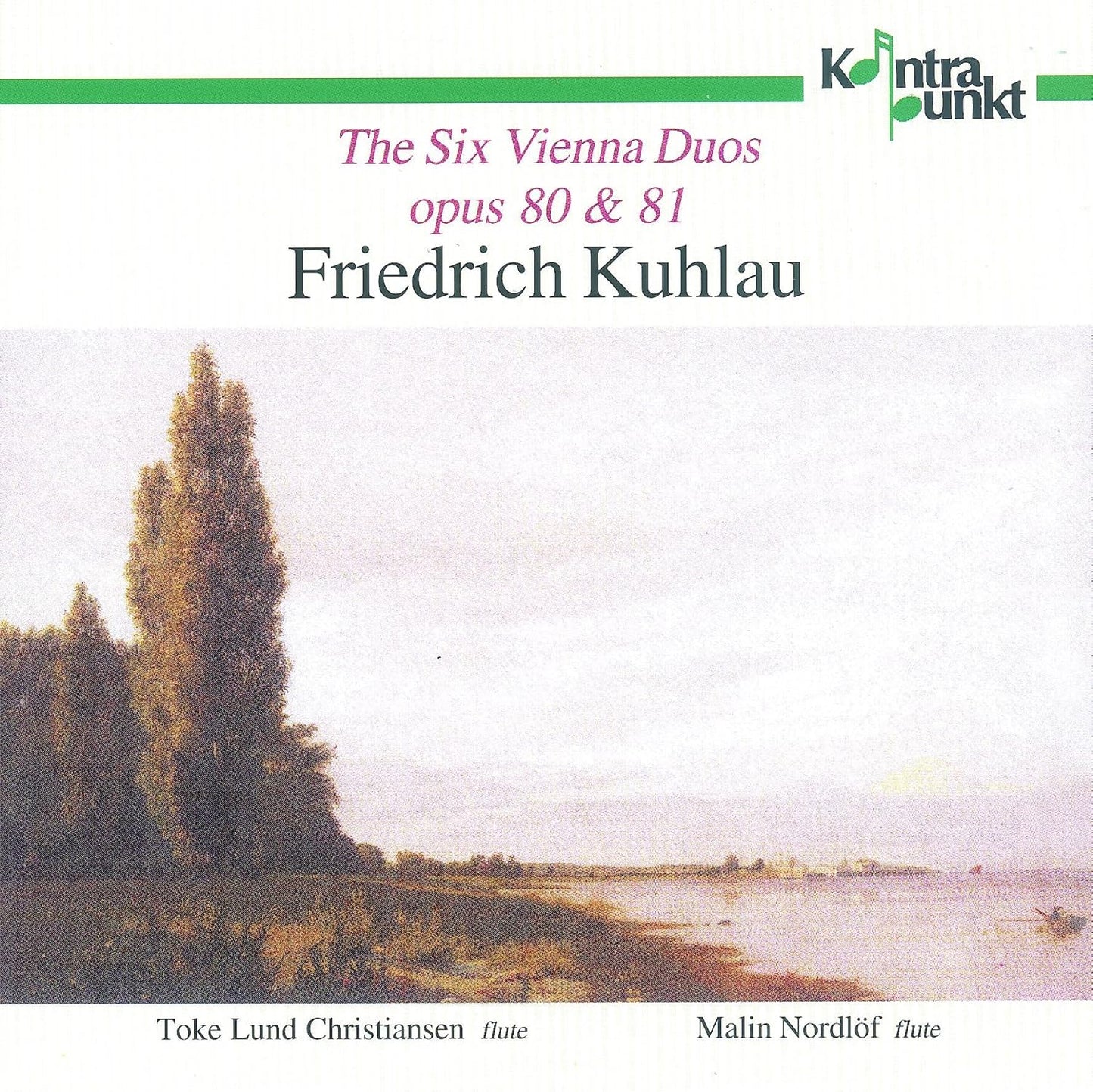 CD cover for “The Six Vienna Duos” featuring a landscape painting.