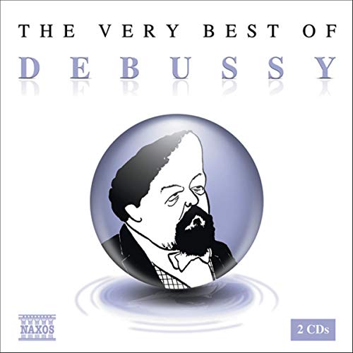 CD cover: portrait of composer Claude Debussy in a blue circle.
