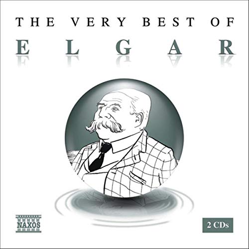 CD cover featuring a portrait of composer Edward Elgar in a circle.