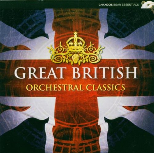 "CD cover with Union Jack flag and gold crown, titled 'Great British Orchestral Classics'."