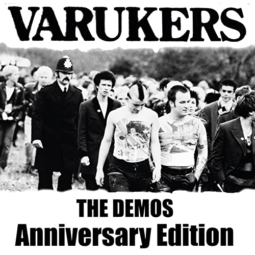 Black and white CD cover featuring a crowd and police officer.