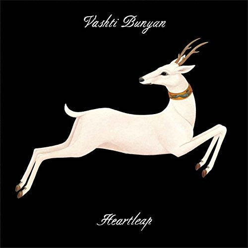 Black background with a white deer illustration and album title text.