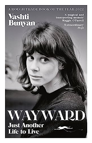 Black and white portrait of Vashti Bunyan, book cover for "Wayward.