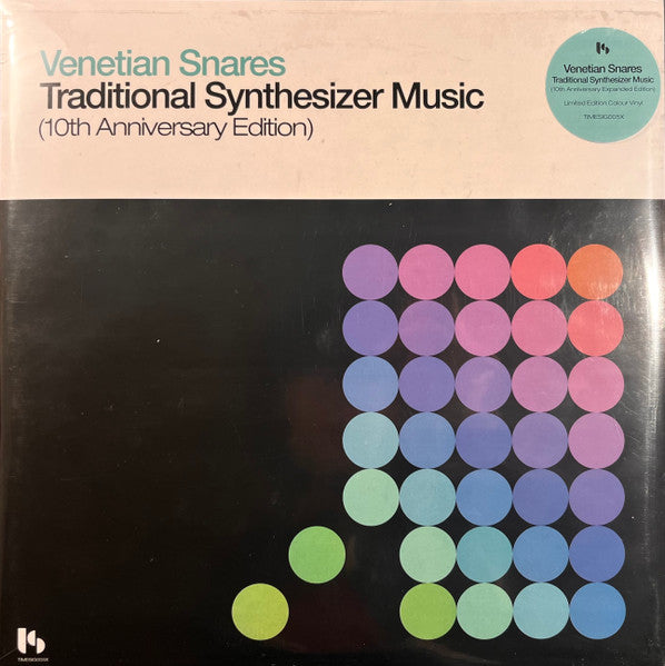Venetian Snares album cover: colorful circles on black and beige background.