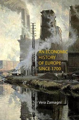 Book cover: "An Economic History of Europe Since 1700" with industrial scene.