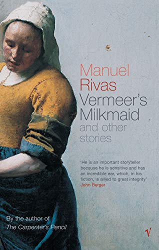 Book cover featuring a detail from Vermeer’s painting, “The Milkmaid.”