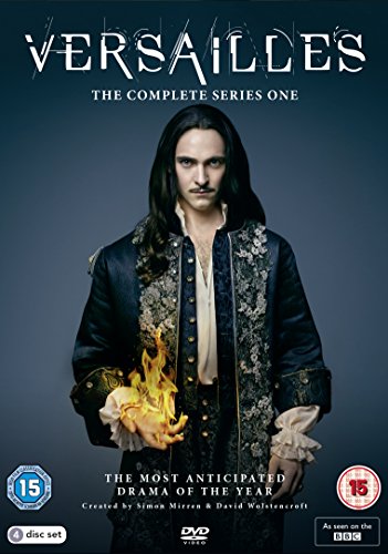 DVD cover of "Versailles - Series One" featuring a man in historical attire with flames.