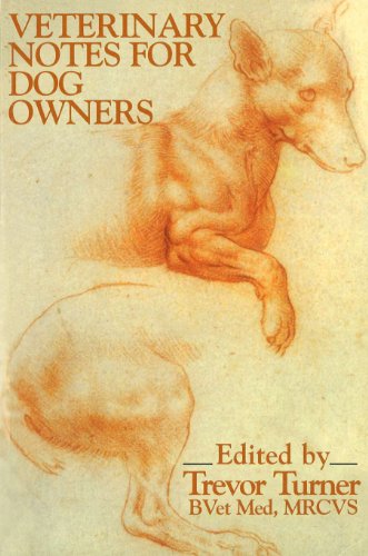 Book cover: “Veterinary Notes For Dog Owners” with a dog sketch.
