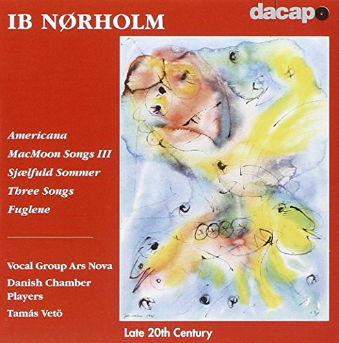 CD cover for Ib Nørholm's "Americana" with abstract watercolor faces.
