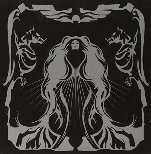 CD cover: dark blue illustration of a figure with flanking wolf heads.
