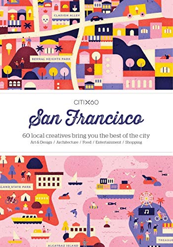 Colorful illustrated cover of a San Francisco city guide book.