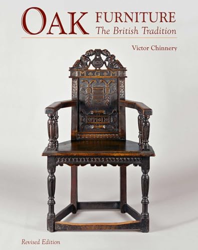 Book cover featuring a carved, dark oak armchair with text.