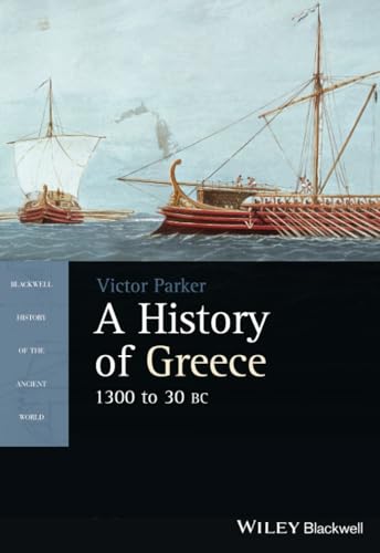 Book cover: "A History of Greece" with ancient ships illustration.