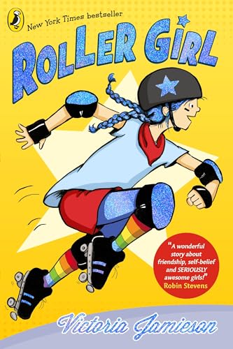 Book cover: illustrated girl on roller skates, wearing a helmet.