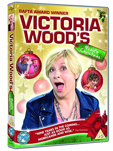 DVD cover for Victoria Wood's Midlife Christmas featuring the comedian against a festive background.