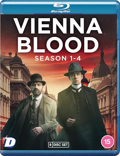 Vienna Blood" Seasons 1-4 Blu-ray cover with two men in hats.
