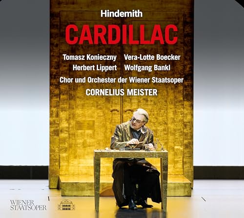 CD cover for Hindemith’s Cardillac, featuring a man working at a table.