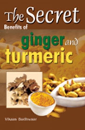 Book cover featuring ginger root, turmeric powder, and yellow petals.