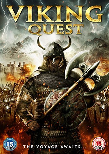 DVD cover for "Viking Quest" featuring a horned-helmeted warrior with an axe.