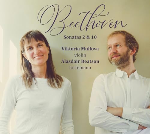 CD cover featuring portraits of violinist Viktoria Mullova and pianist Alasdair Beatson.