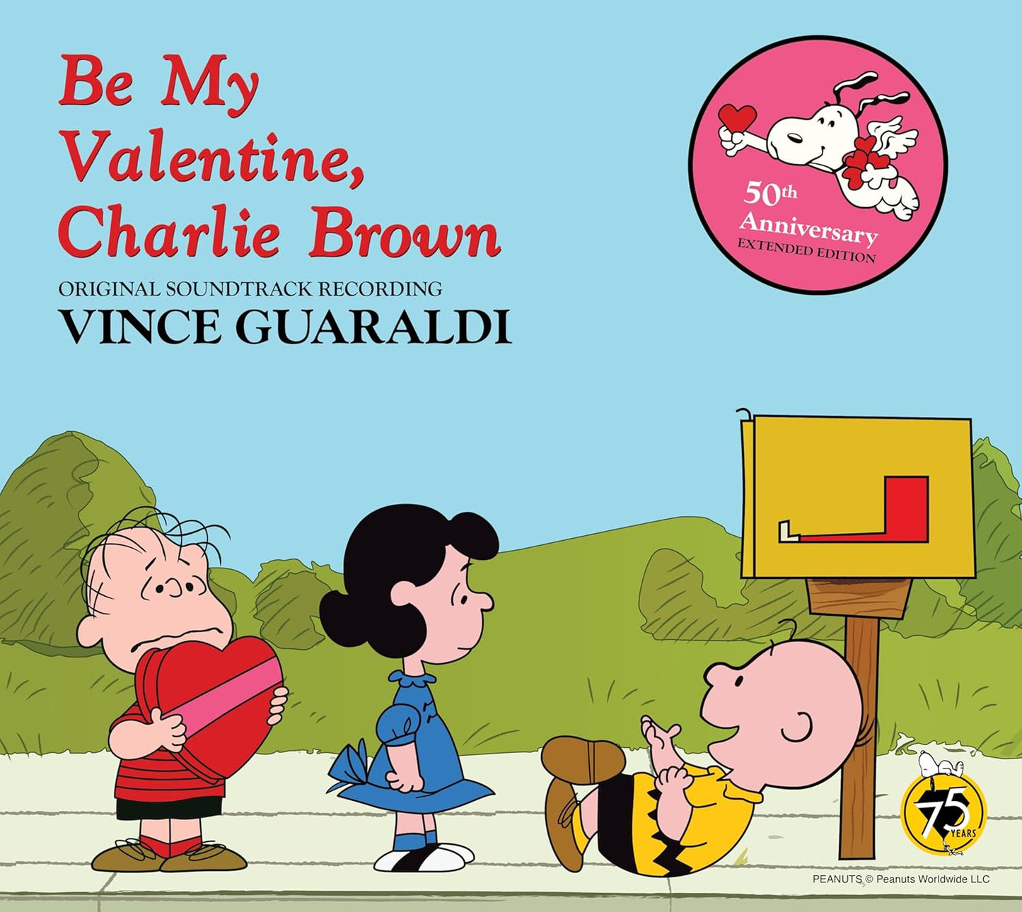CD cover for "Be My Valentine, Charlie Brown" featuring Peanuts characters.