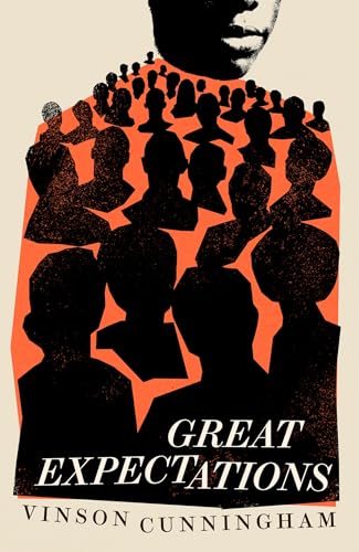 Book cover for “Great Expectations” with silhouetted figures and orange background.