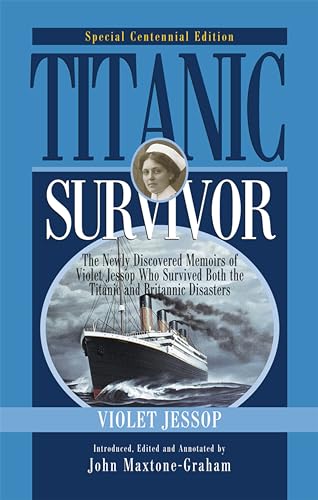 Book cover: “Titanic Survivor” with portrait and ship illustration.