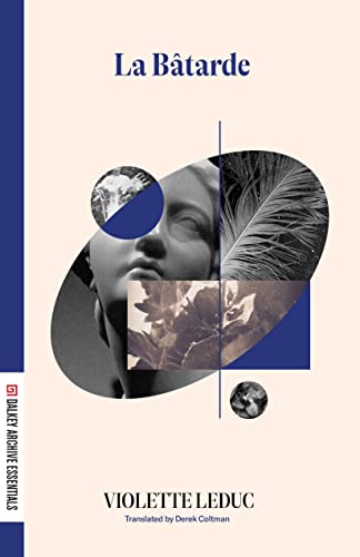 Book cover featuring a classical statue face, a feather, and geometric blue shapes.