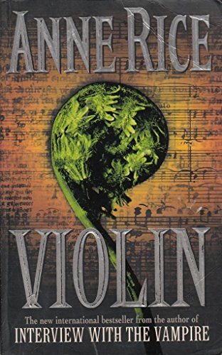 Book cover for "Violin" by Anne Rice, featuring a green floral design.