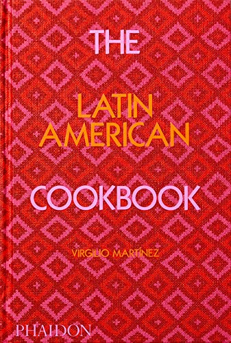 Red cookbook cover with white geometric pattern and bold yellow text.