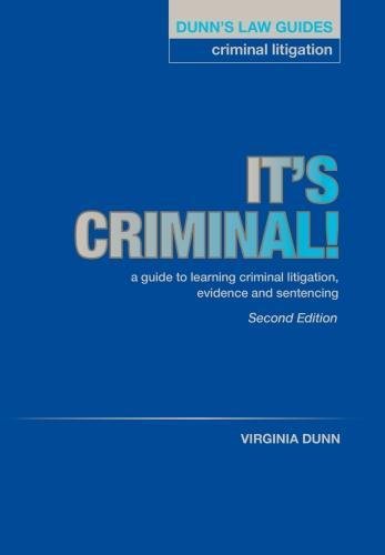 Book cover for Dunns Law Guides: Criminal Litigation, Second Edition, by Virginia Dunn.