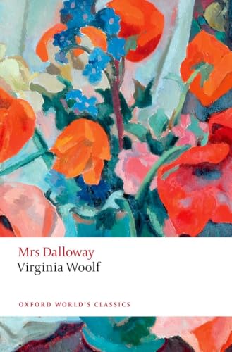 Book cover of Mrs Dalloway by Virginia Woolf featuring an impressionistic painting of flowers.