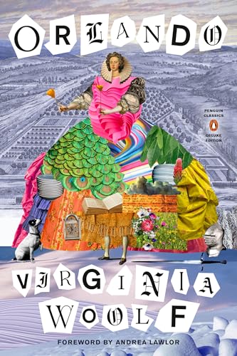 Book cover featuring a surreal collage of a figure in historical dress over landscape.