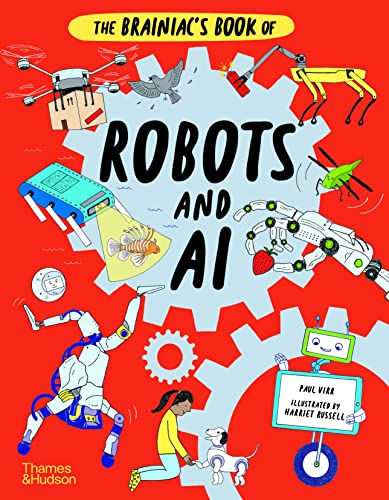 Book cover with colorful illustrations of robots, AI, and a child.