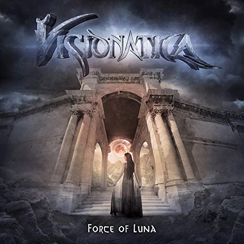 CD cover: gothic architecture, a figure, and the band name Visionatica.